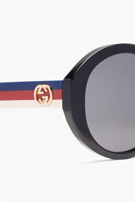 gucci wrap around sunglasses|gucci round frame acetate sunglasses.